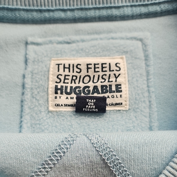 American Eagle Outfitters Soft Blue Crew Neck Sweater - Picture 2 of 2